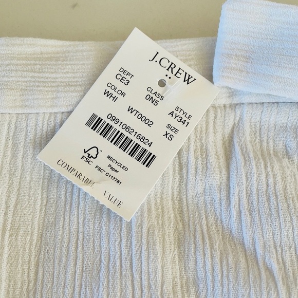 J.Crew White Pull-on wrap cover-up skirt - Picture 4 of 13